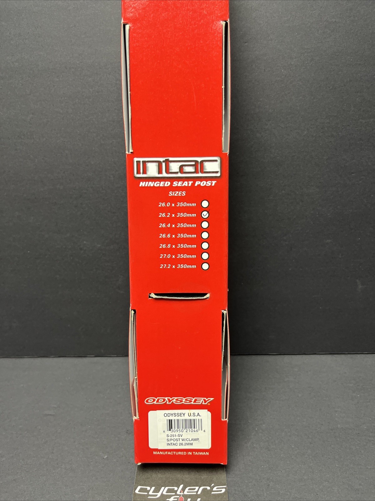 NOS Odyssey Intac 26.2mm X 350mm Alloy Railed BMX Mtb Seat Post Fit: GT Redline