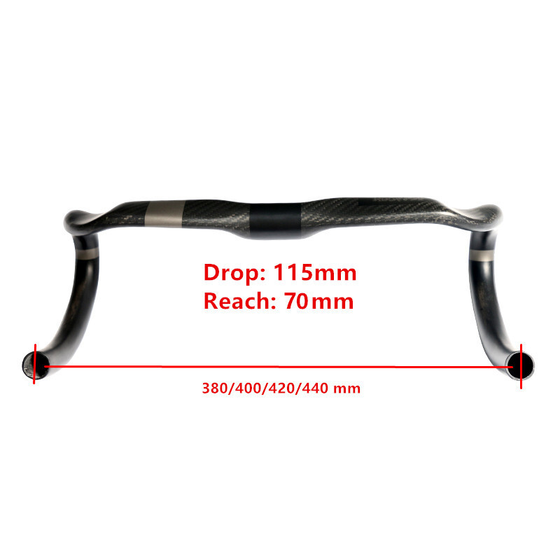 Full Carbon Bicycle Handlebar Road Bike Aero Bar Drop Bar 31.8*380/400/420/440mm
