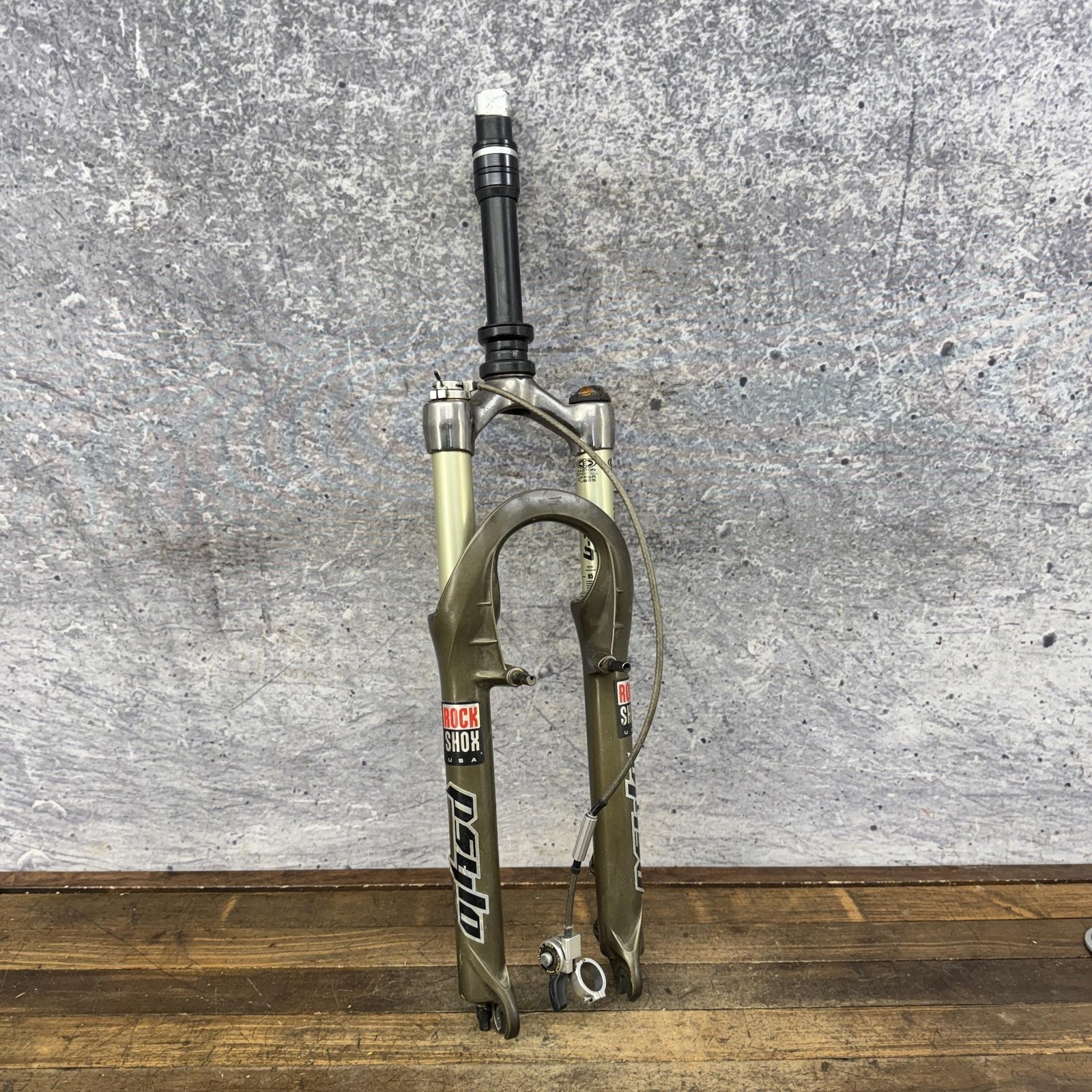 Vintage RockShox Psylo U-Turn Suspension Fork 26 1 1/8 Threadless V-Brake Green