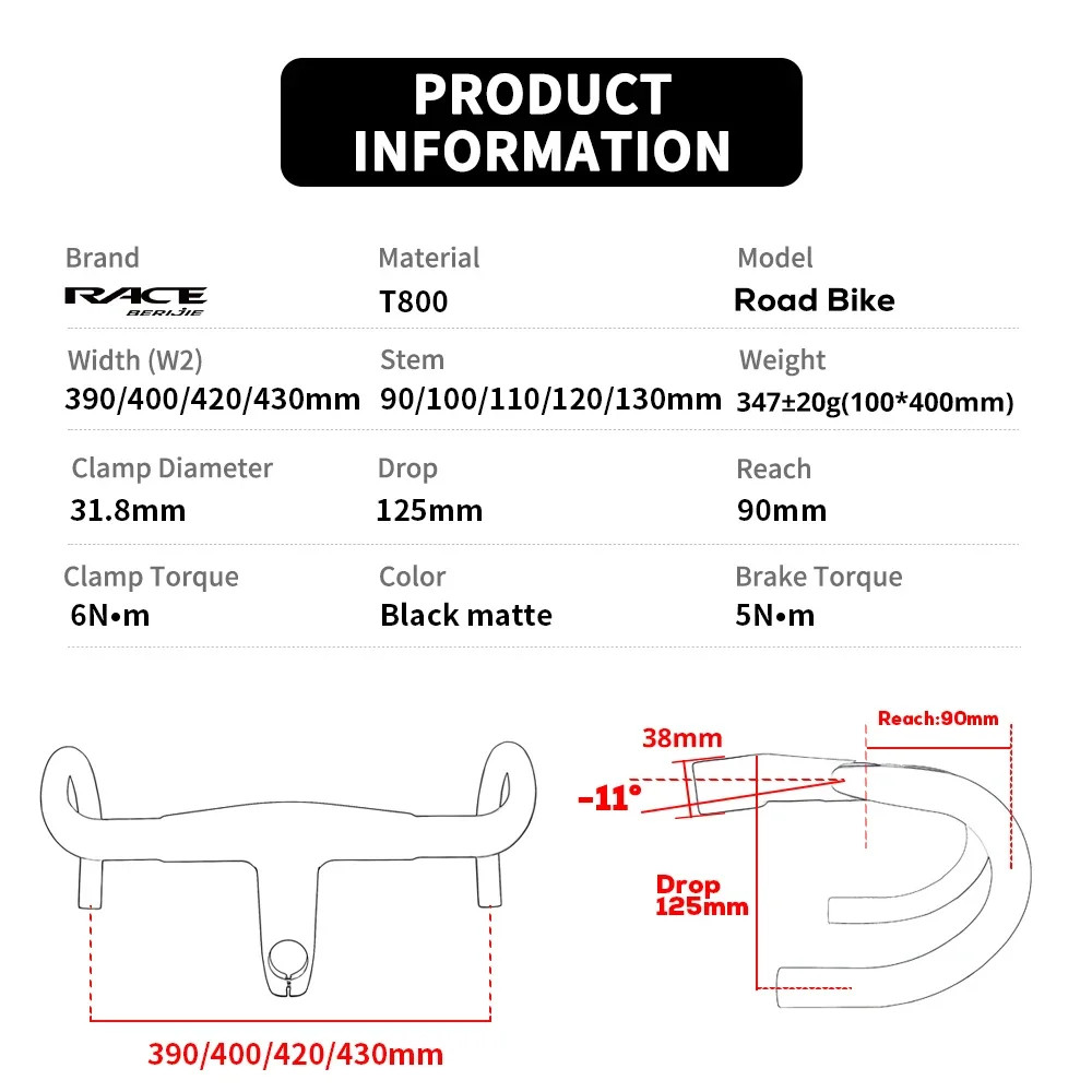 CarbonI Integrated Road Bicycle Aero Ebar 390-420mm Fork Steerer 28.6/31.8mm