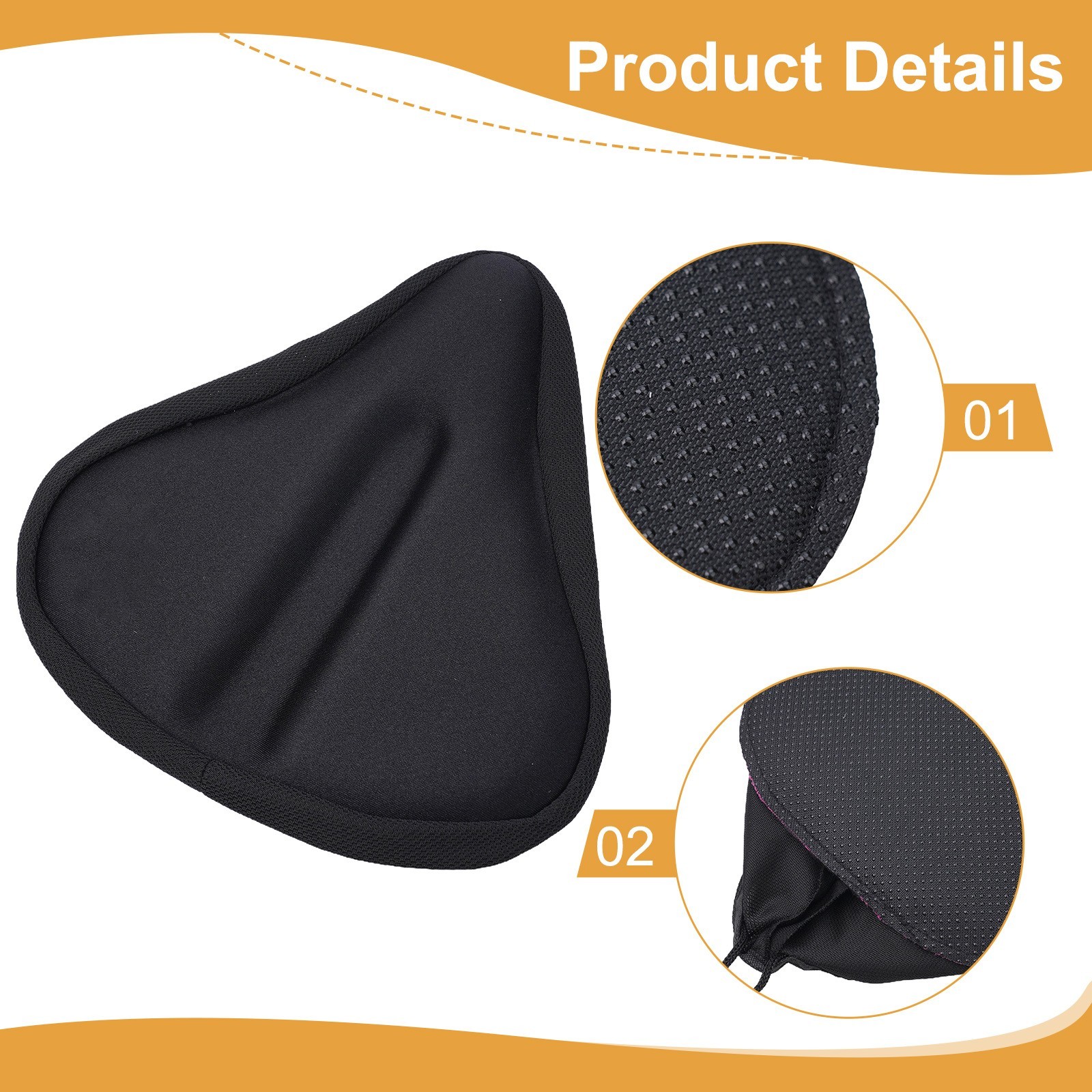 Soft Pad Saddle Gel Seat Comfort Wide Big Bum Bikes Bicycle Extra Sporty Covers