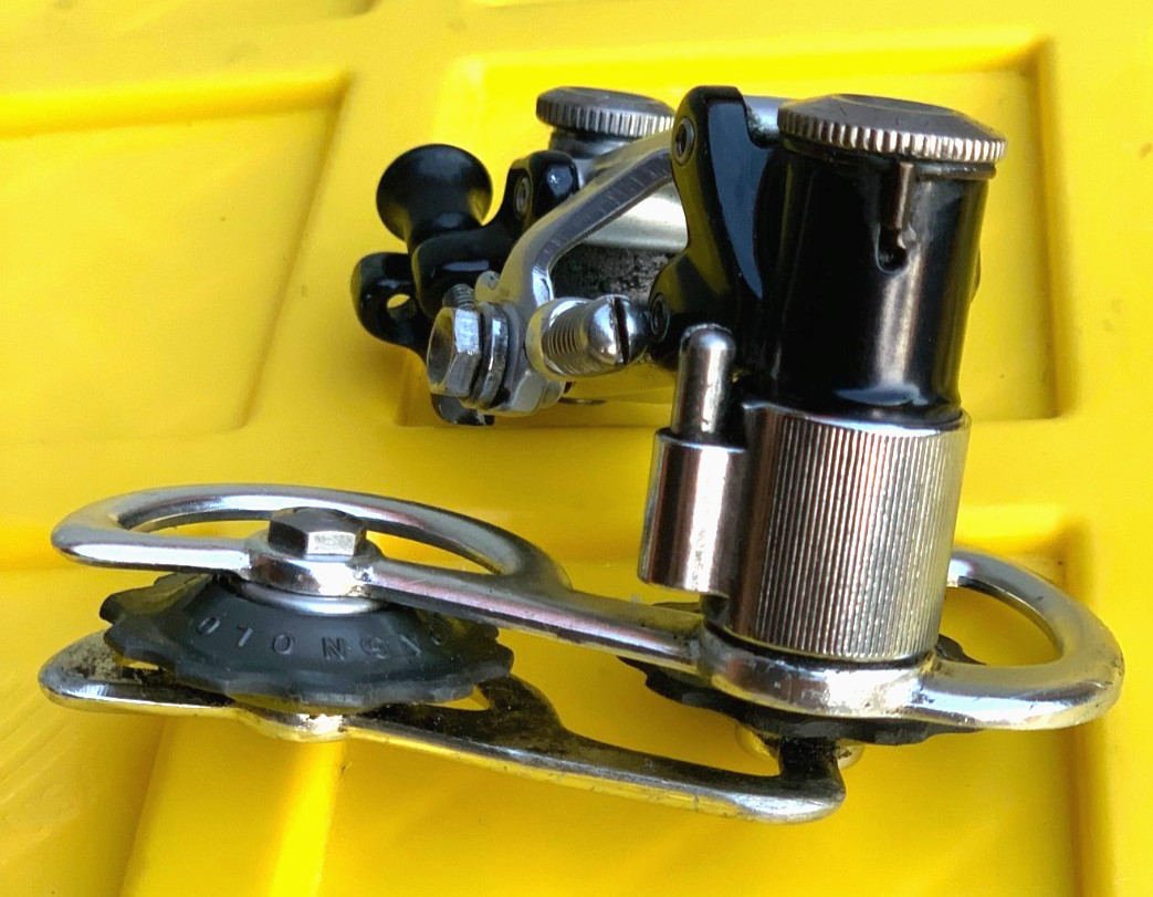 Vintage CAMPAGNOLO #4001 SUPER RECORD 5/6sp Rear Derailleur w/ Titanium Bolts