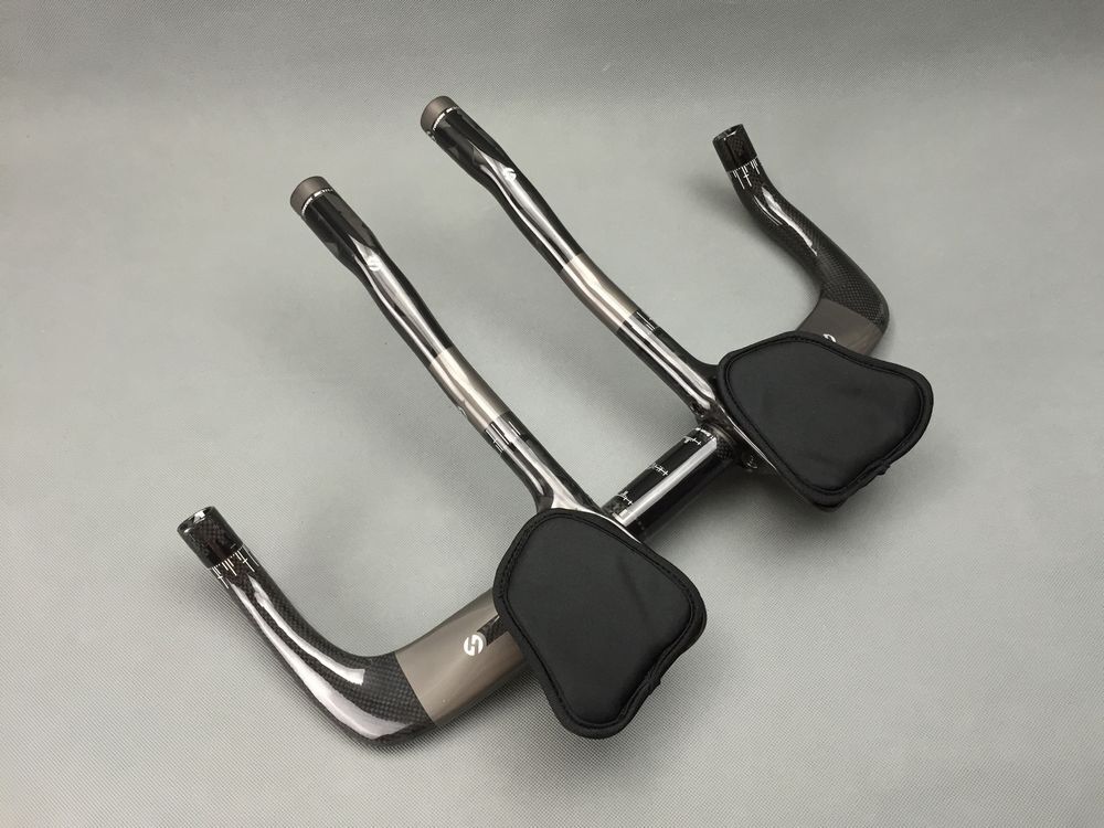Carbon Fiber Bullhorn Rest Bar Time Trial Road Bike Handlebar 31.8*400/420/440mm