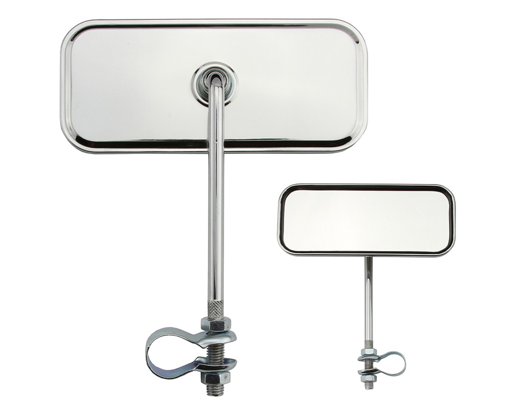 Bike Two Rectangle Mirror All Chrome.