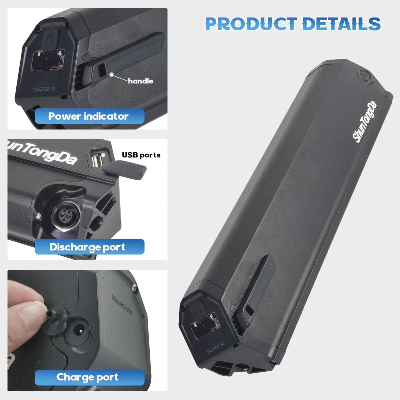 For RoadTek X ebike battery Bafang Hub-drive motor 1000w 48v reention battery