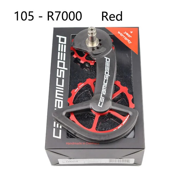 Road Bike Carbon Fiber Ceramics Bearing Guide Wheel Rear Pulley Rear Derailleurs