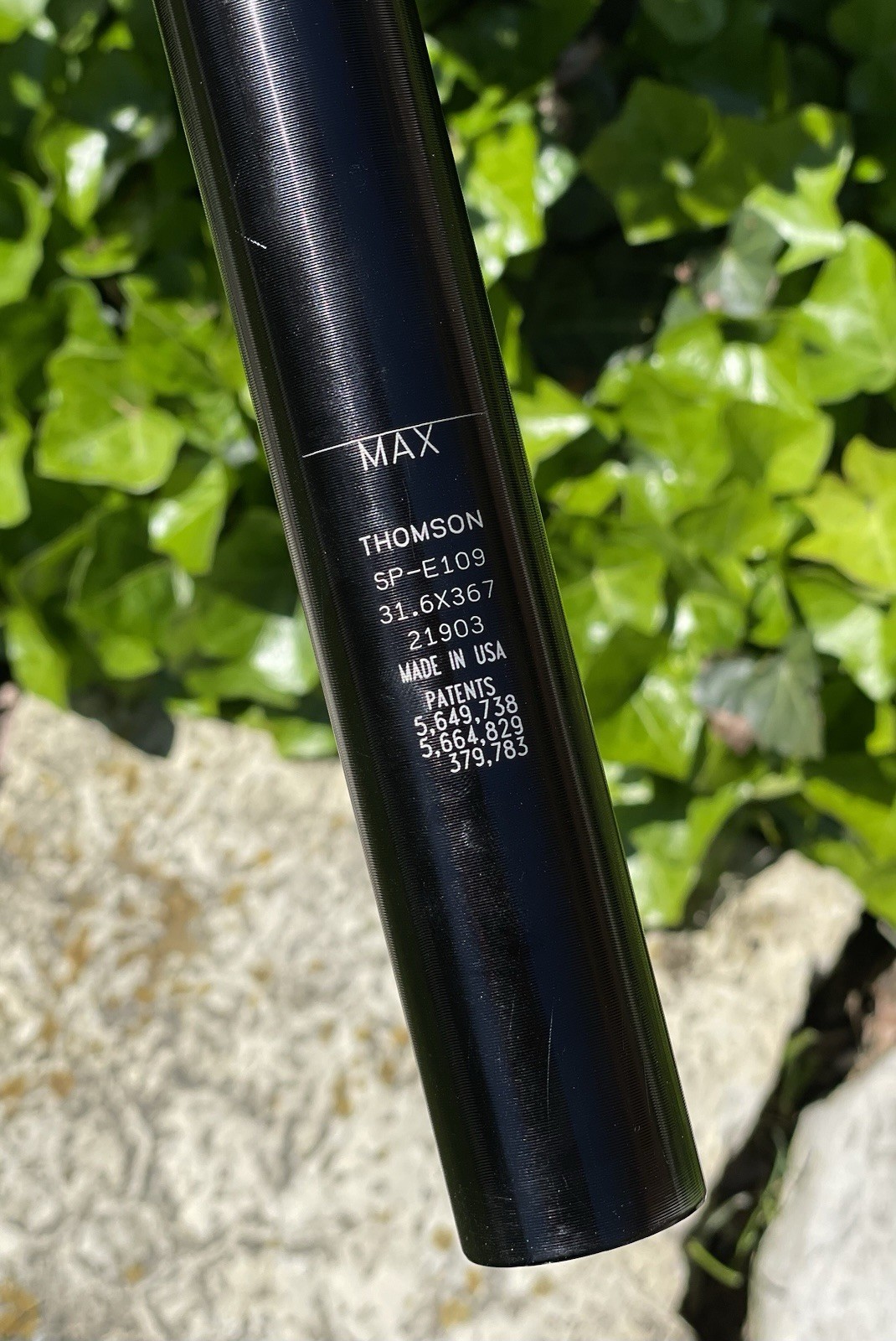 Thomson Elite Seat Post – 31.6mm x 367mm Long SP-E109 USA Made