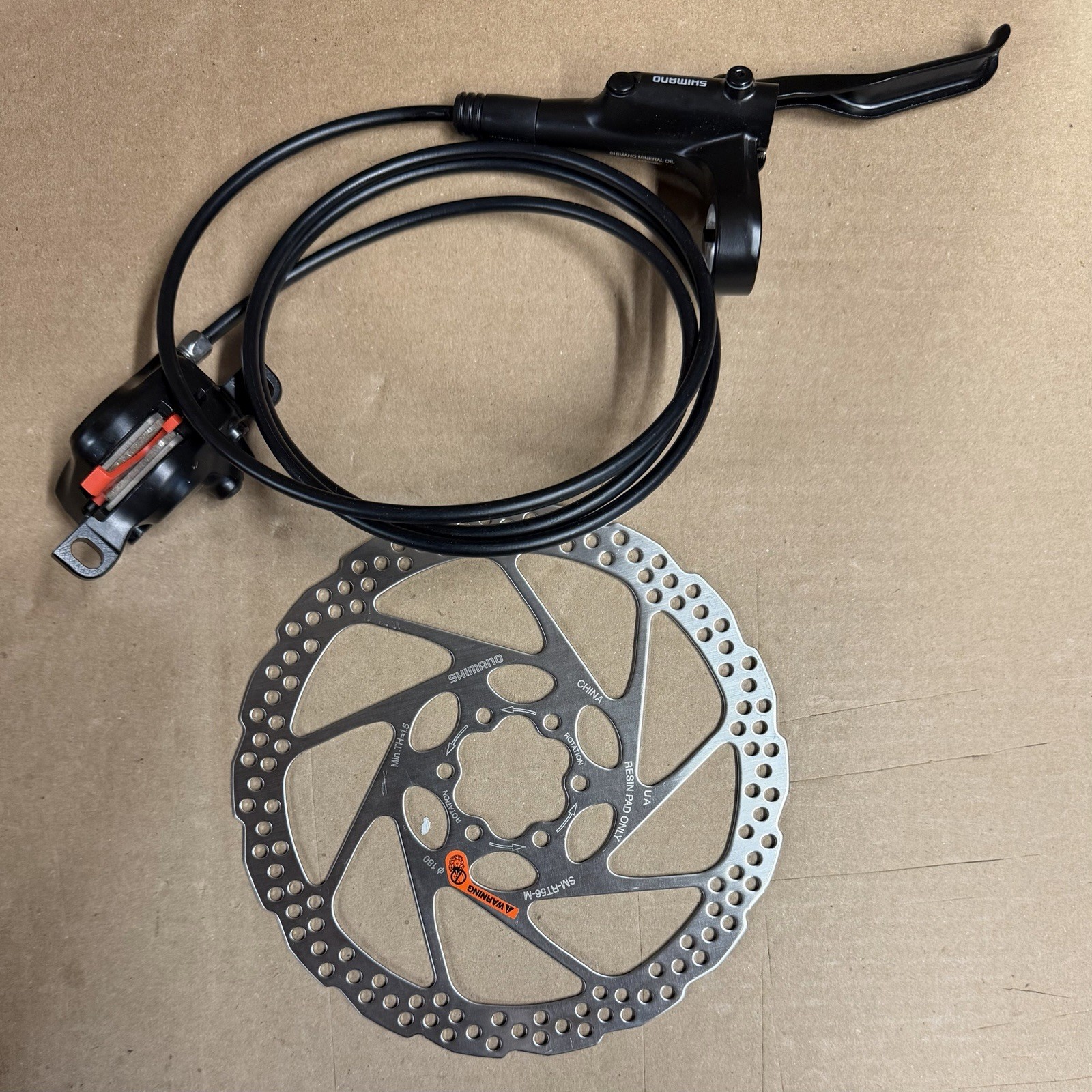 Shimano MT200 Hydraulic Disc Brake Set BL-MT200 Handle, 180mm SM-RT56-M Rotor