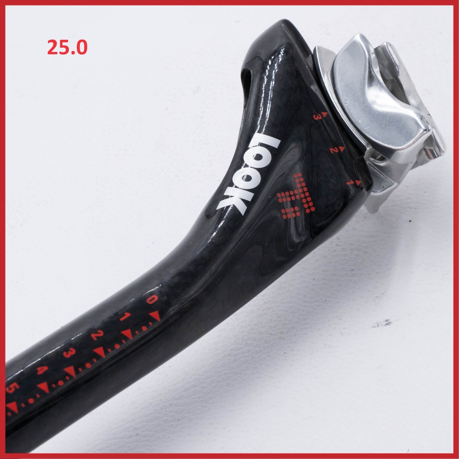 NOS LOOK ERGOPOST TI CARBON SEATPOST 25.0 mm 2 BOLTS 255 mm VINTAGE ROAD RACING