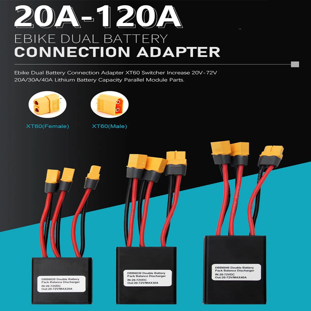 E-Bike Dual Battery Discharge Converter 20A-120A Dual Battery Parallel Module