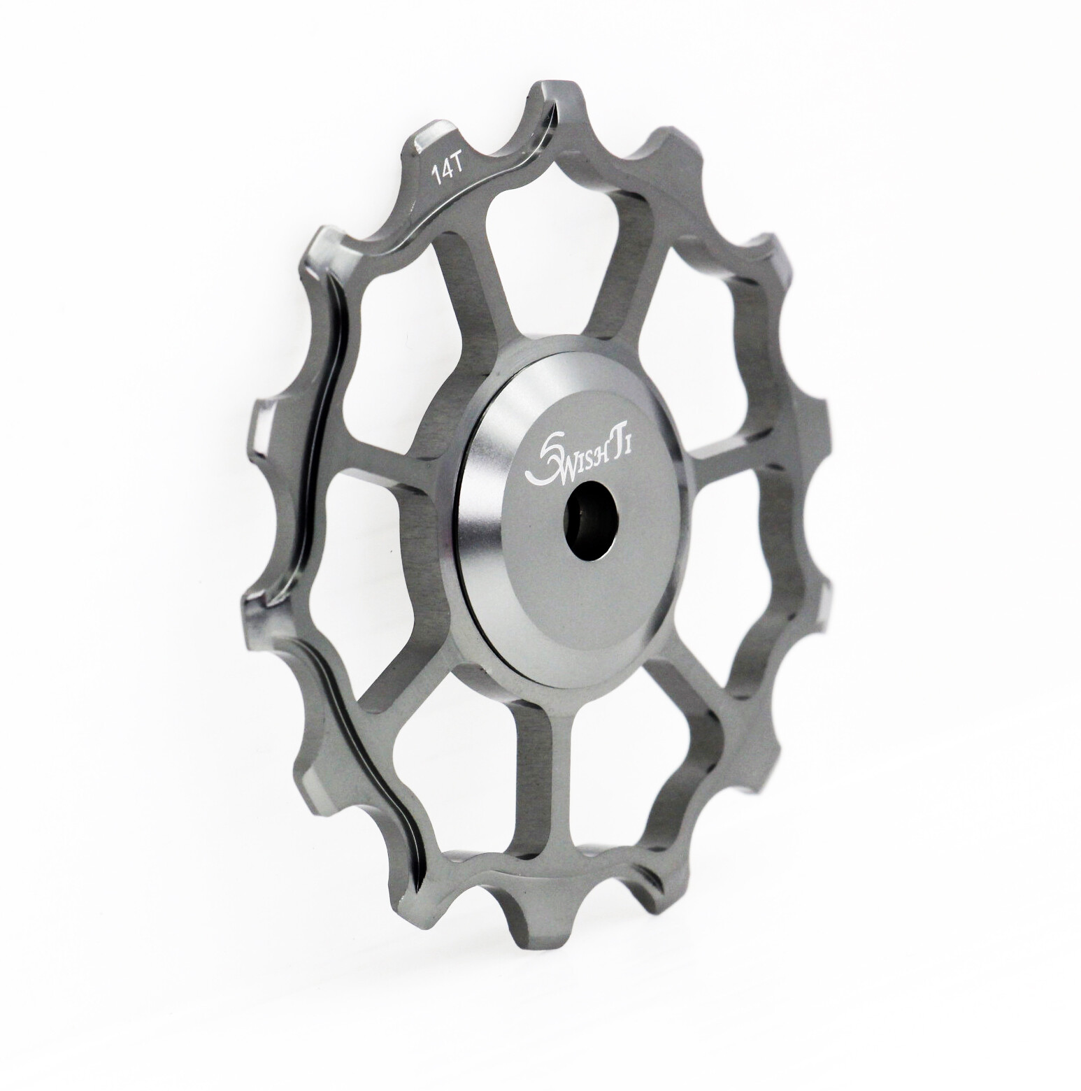 Swishti Narrow-Wide Bike Oversized Fully-CNC Derailleur Pulley 14T Gray