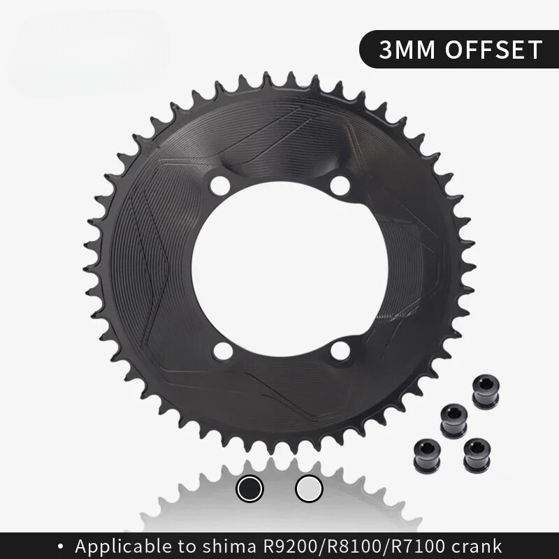 Aero Ultralight 110BCD Bike Chainring 3mm Offset 40-50T Closed Single ChainWheel