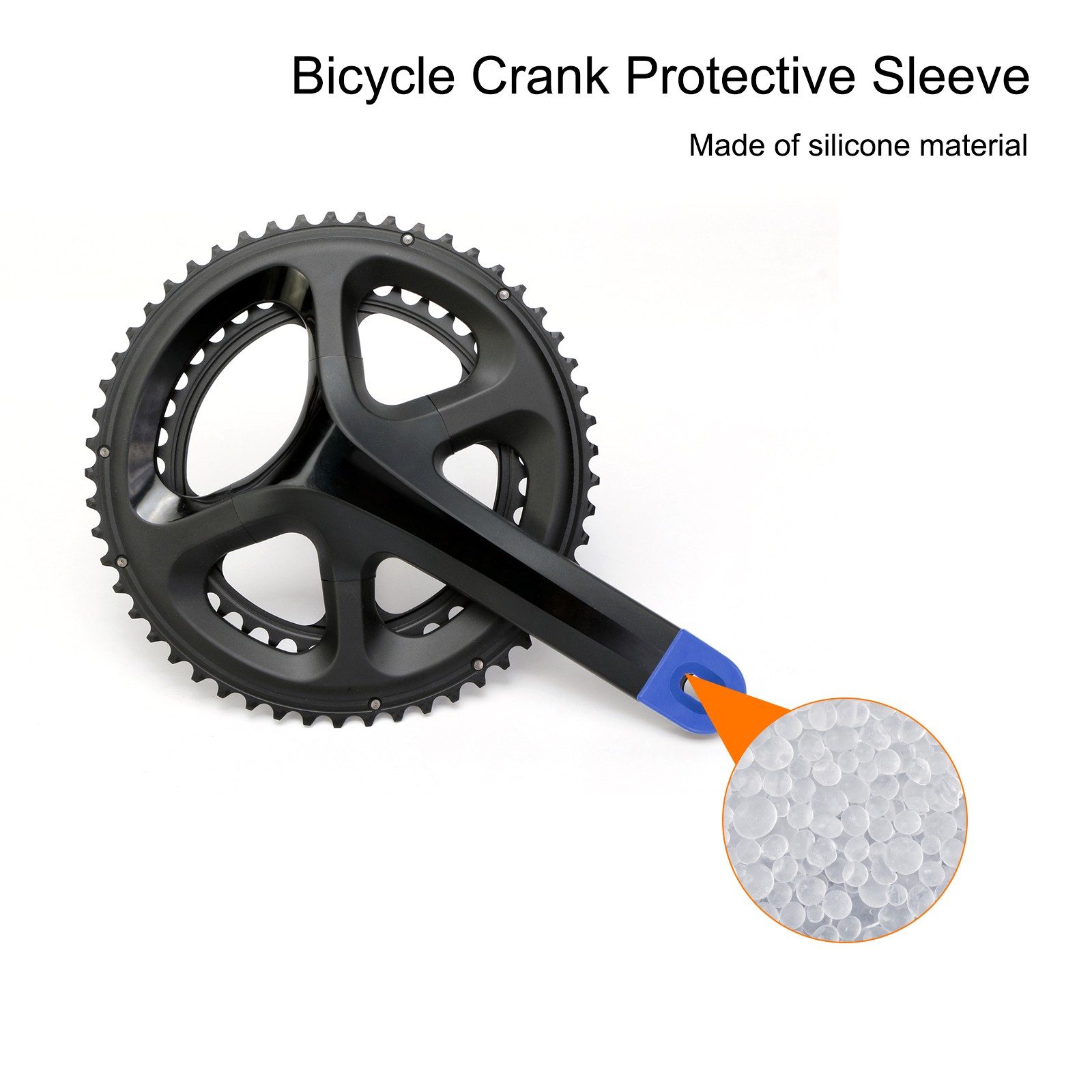 2 Pcs Road Bike Crank Protectors Arm Protectors for Bicycle Cranks Blue