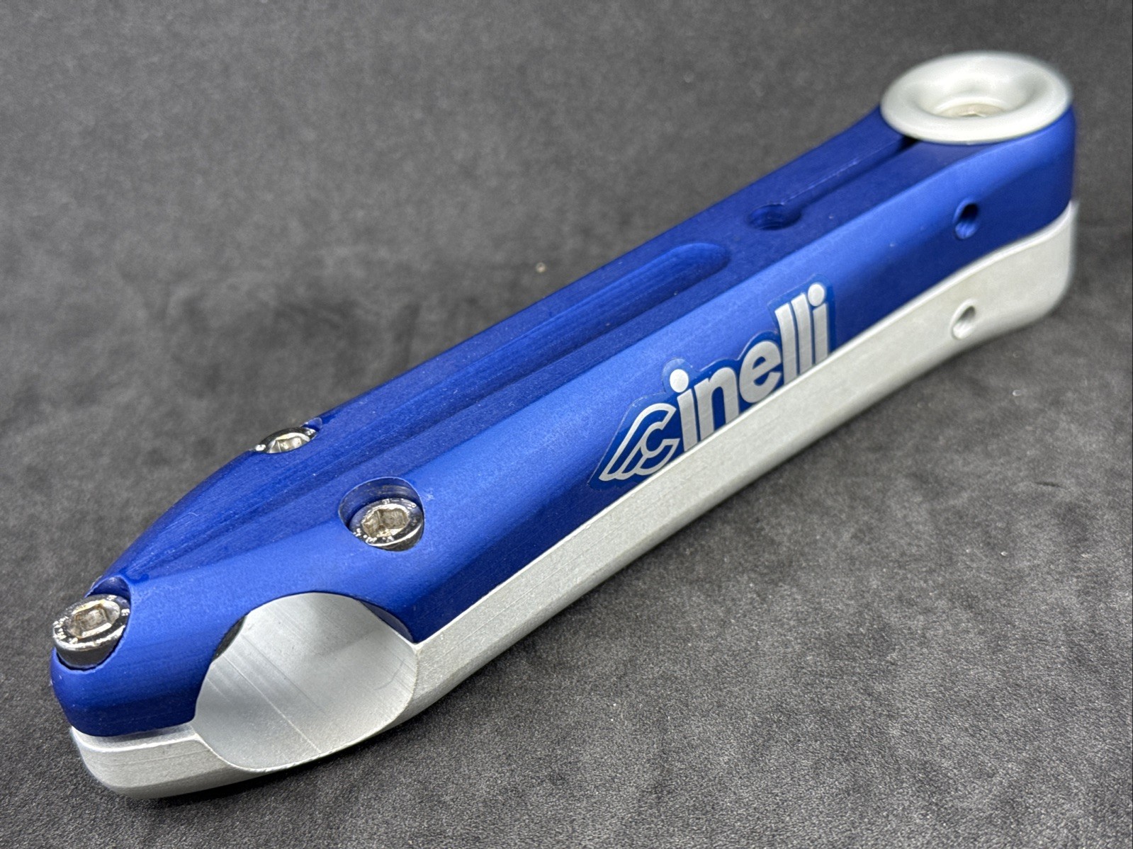 Vintage Cinelli SESAMO Stem Silver & Blue 140mm 25.4mm 1in Steerer 26.0mm Clamp