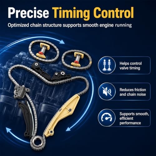 Timing Chain Kit Compatible with Explorer Mustang 2011-2017 | 3.5L 3.7L, 9