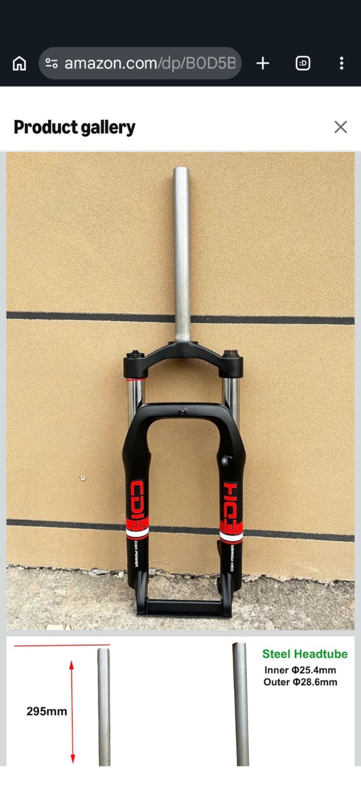 Fat Tire Bike Fork, Air Suspension Bicycle Fork Double Shoulder 20 in. (20″x4″)