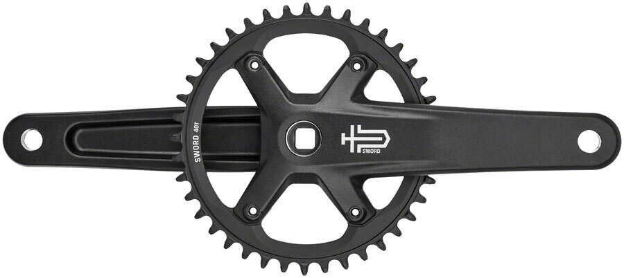 microSHIFT Sword Black 1x Crankset – 170mm, 9/10-Speed, 40t, 110 Asym BCD, JIS