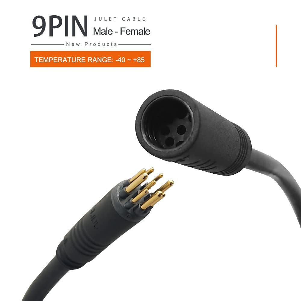 Dbrand Ebike Hub Motor Extension Cable,9 Pin Waterproof Extension Cable for Elec