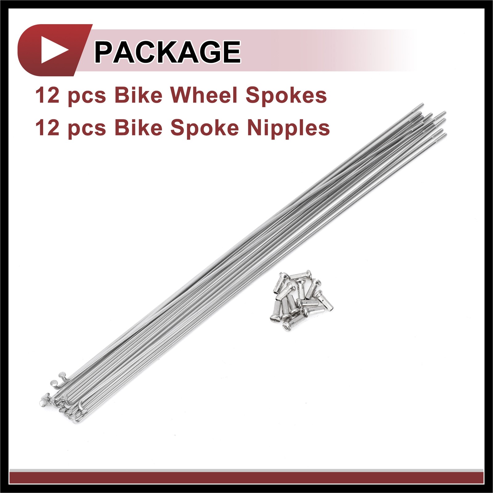 12 Set 14G Bicycle Spokes 275mm Bike Wheel Spokes