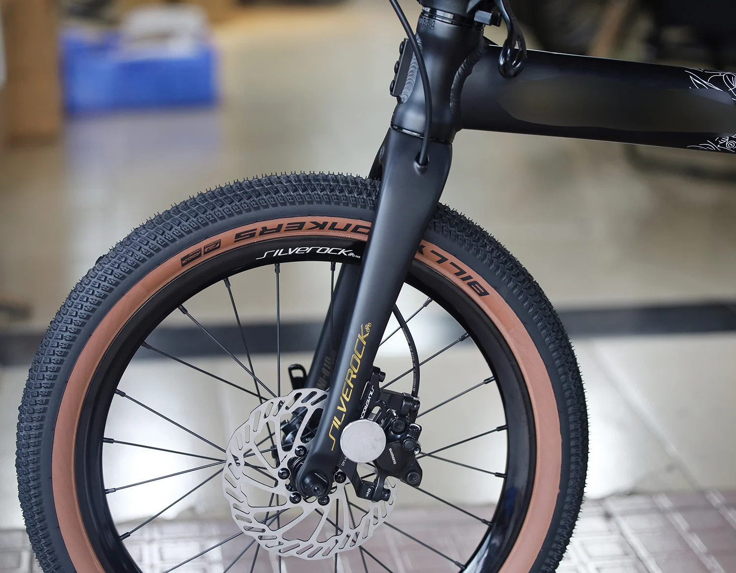 Carbon Fork 16in 349 18in 355 Caliper Disc Brake 100mm 28.6mm for Folding Bike