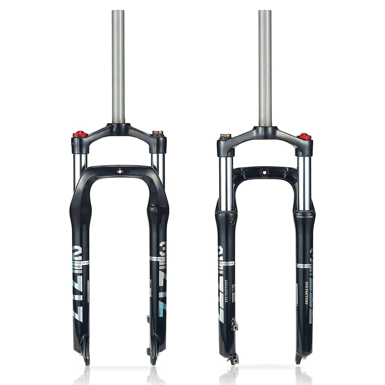 ZTZ 26 x 4.0 inch Fat Tyre MTB Suspension Fork – 100 mm Travel, 135 mm Spacin…