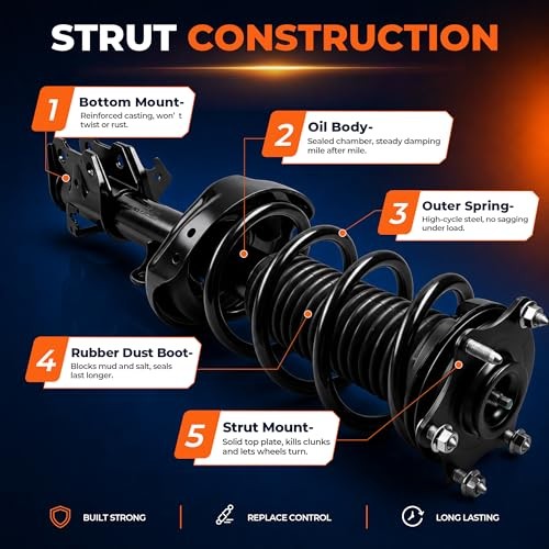 344049 344379 Front+Rear Suspension Struts 4x Front+Rear Struts 97-04 Dakota