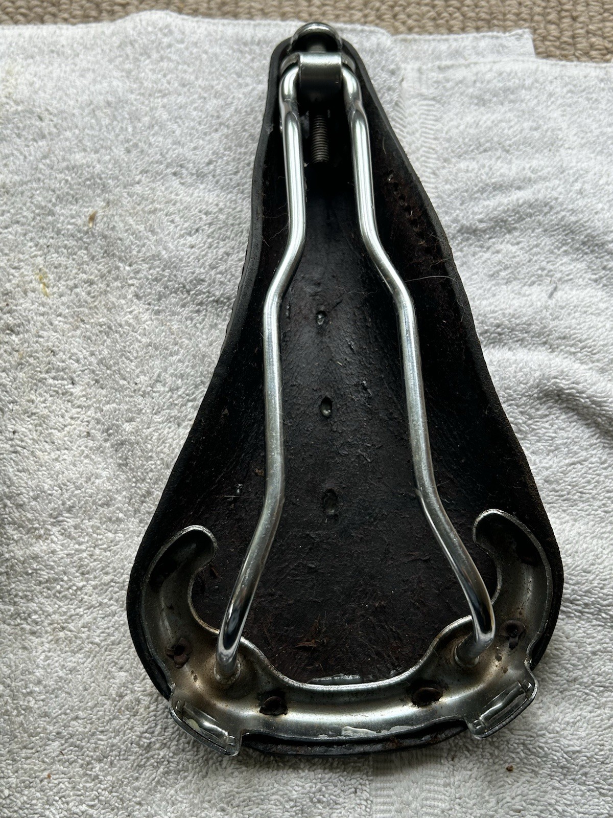 Vintage Brooks saddle parts for restoration-3 saddles and various parts
