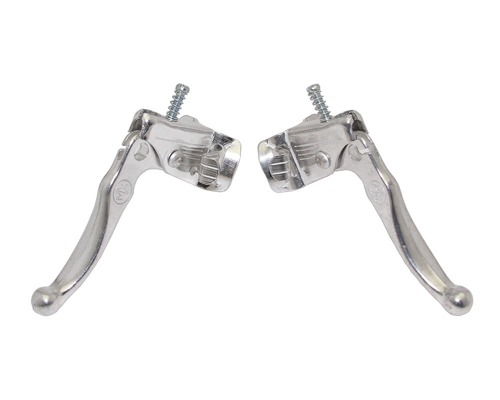 ALTA Bicycle 2 Finger Alloy Bike Brake Lever Set All Chrome 22.2mm Clamp
