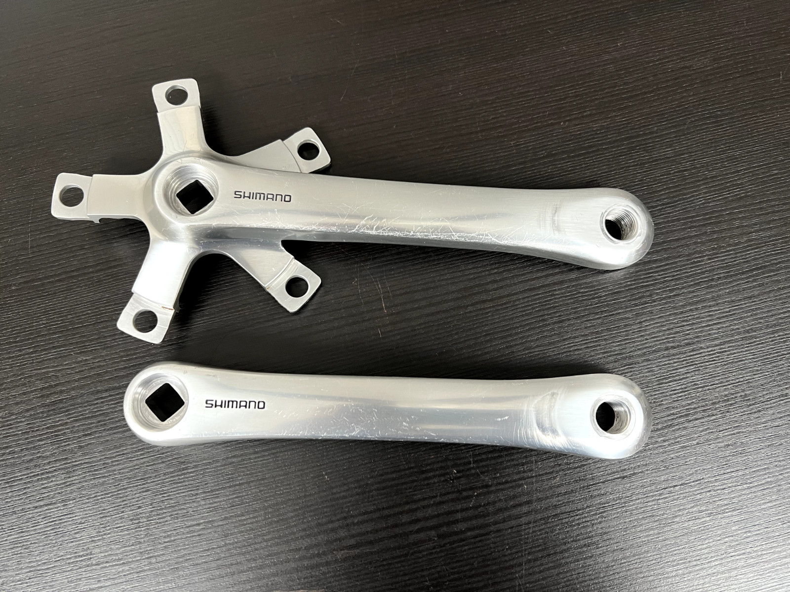 Vintage Shimano Deore XT fc-m730 180mm crank arms square taper triple crankset