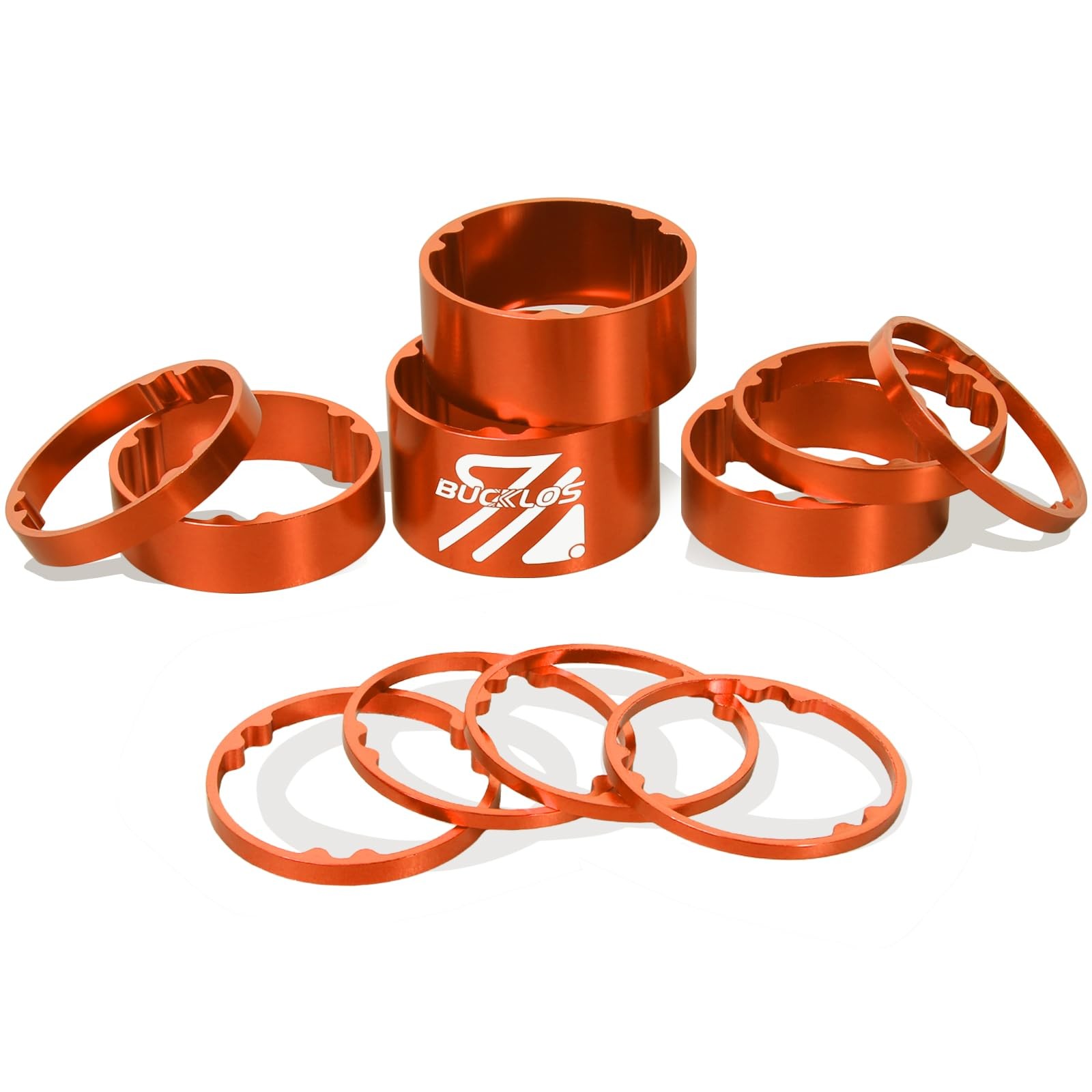 BUCKLOS 11 PCS Bike Headset Spacer Aluminum Alloy/Carbon Fiber 20 15 10 5 3 2…
