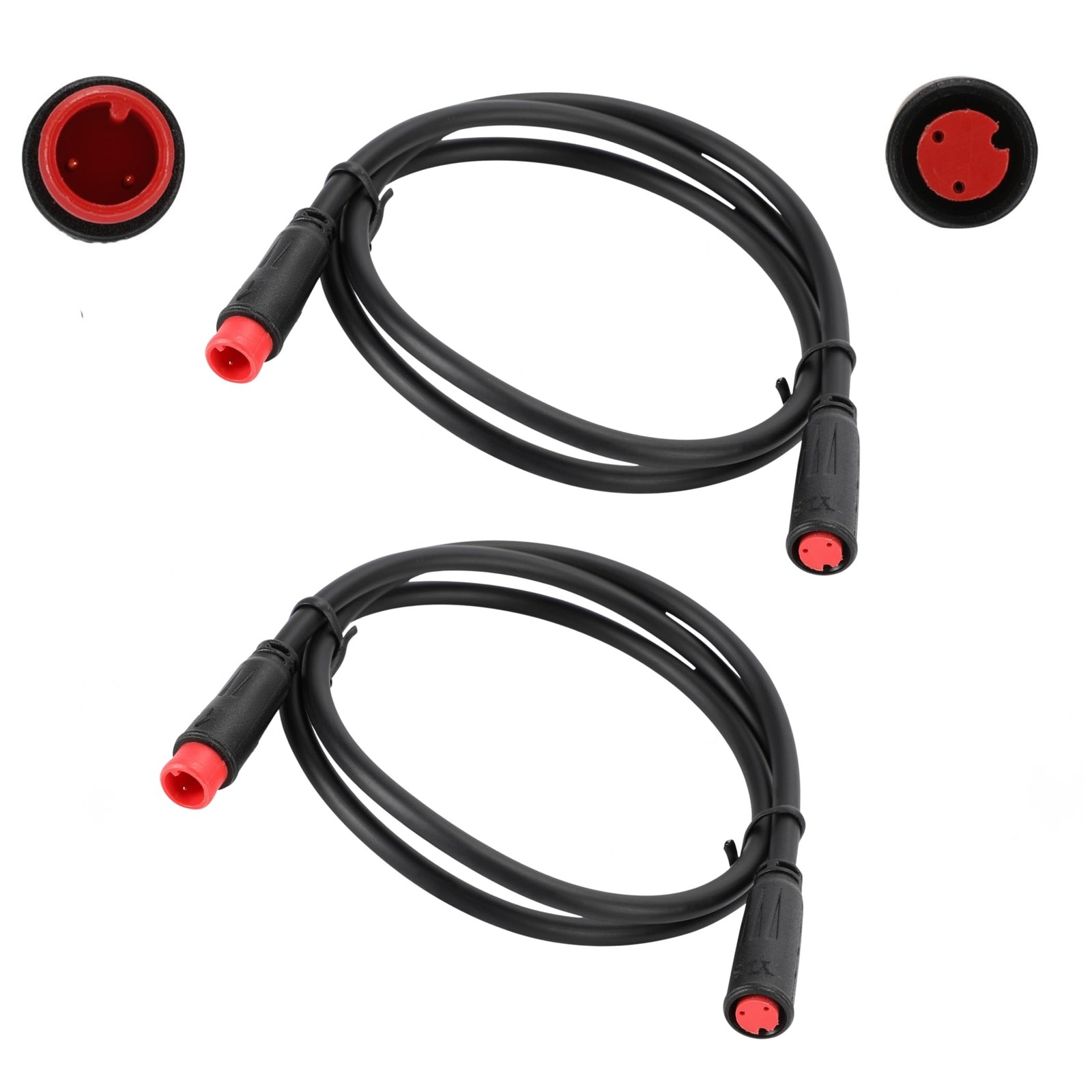 2 Pin E-Bike Extension Cables – Male to Female, 24inch, Waterproof Julet Styl…