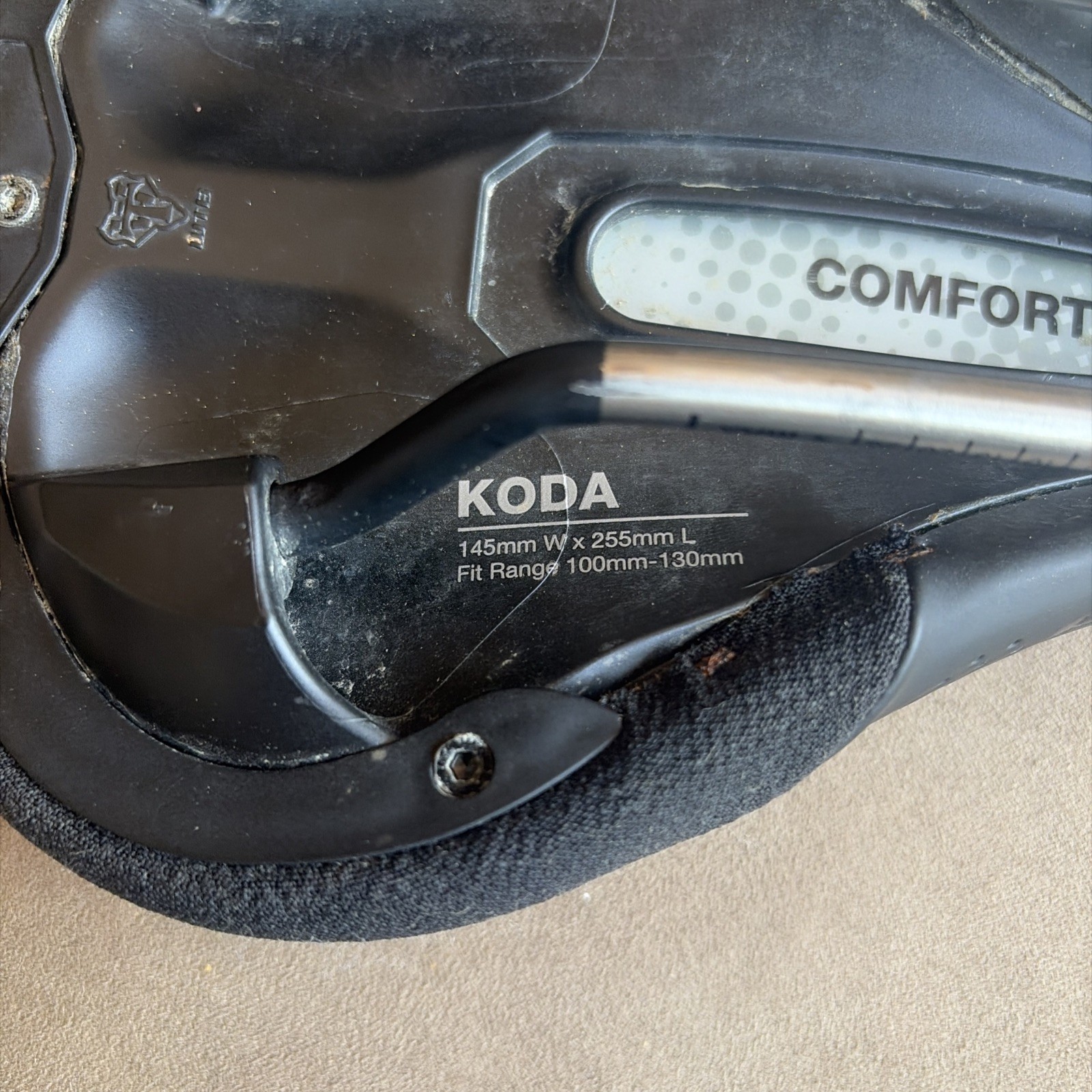 WTB Koda Bike Saddle Titanium Rails 145mm W x 255mm L, Black, Used
