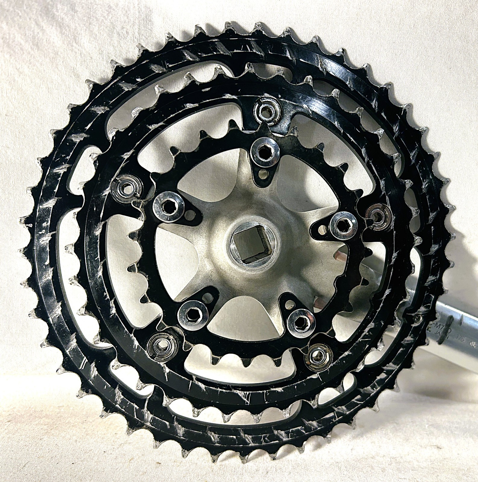 Vintage SHIMANO Deore XT FC-M730 triple crankset mountain bike mtb xtr race team