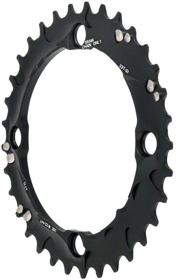 SRAM/Truvativ X0 X9 Middle Chainring 33t 104 BCD 10-Speed Aluminum Black