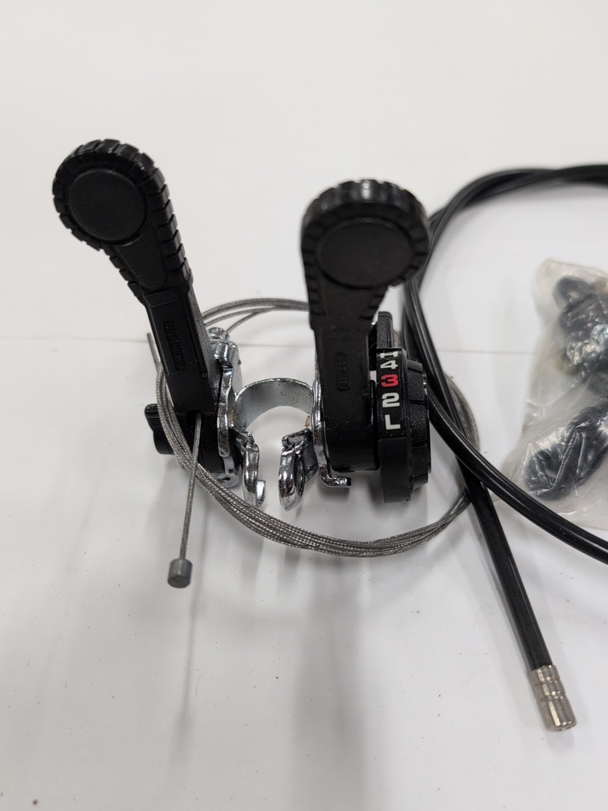 Vintage Shimano Positron Cable Wire Shifter Set NOS Black Plastic 5 Speed
