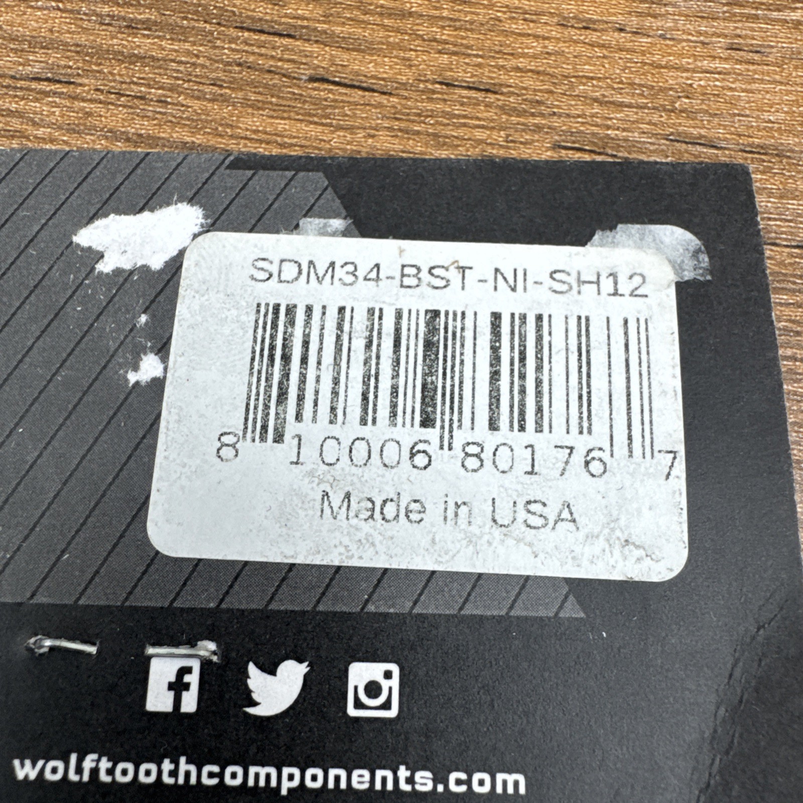 Wolf Tooth Components SILVER 34t SRAM Drop Stop ST Boost 3mm Chainring