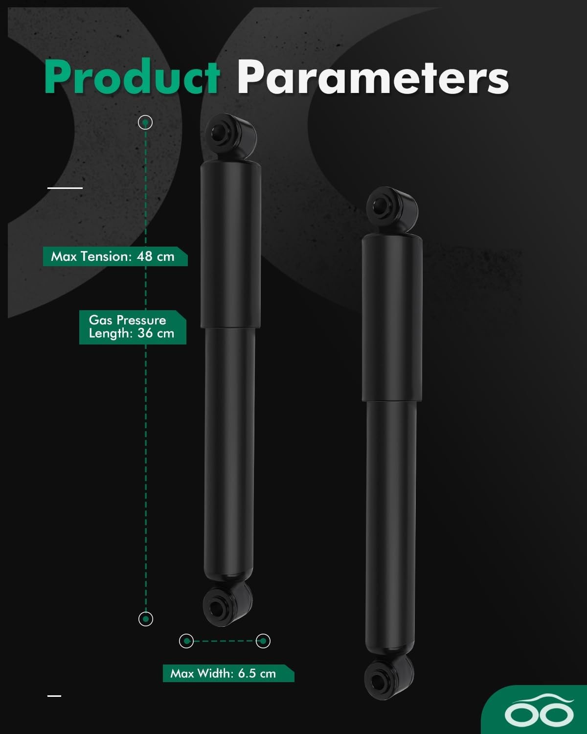 SCITOO Front Gas Shock Absorbers Set of 2 for Chevy Blazer, S10, GMC Jimmy