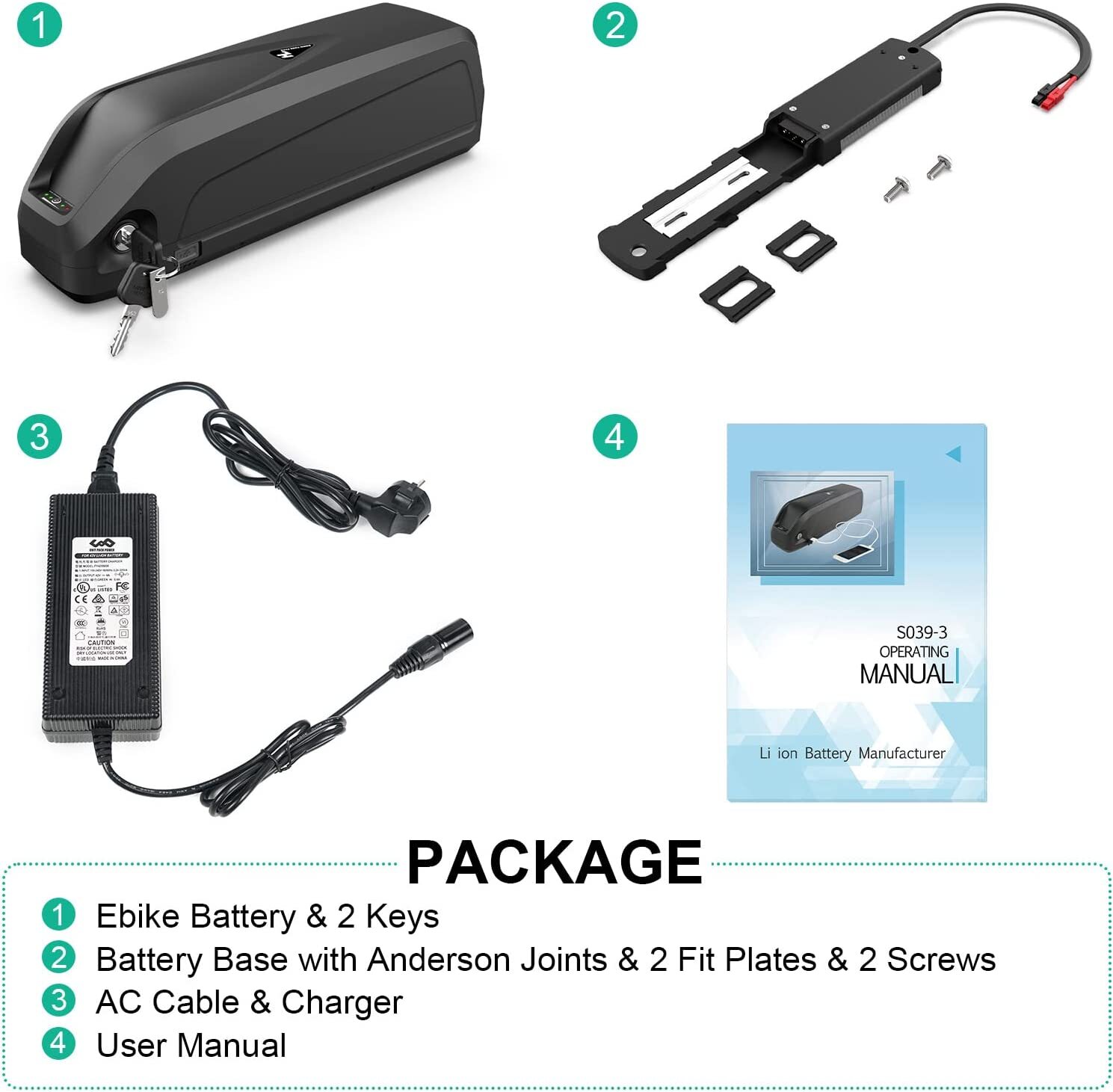 E-bike batteries 36V 48V 52V Hailong pedelec bicycle battery Li-ion for Bafang motor
