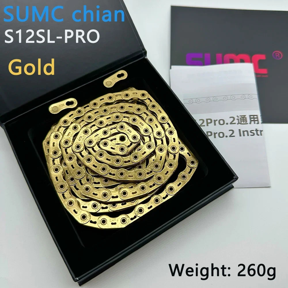 SUMC 12 Speed Bike Chain 126 Links Road Mountain Bicycle Chain for Shimano