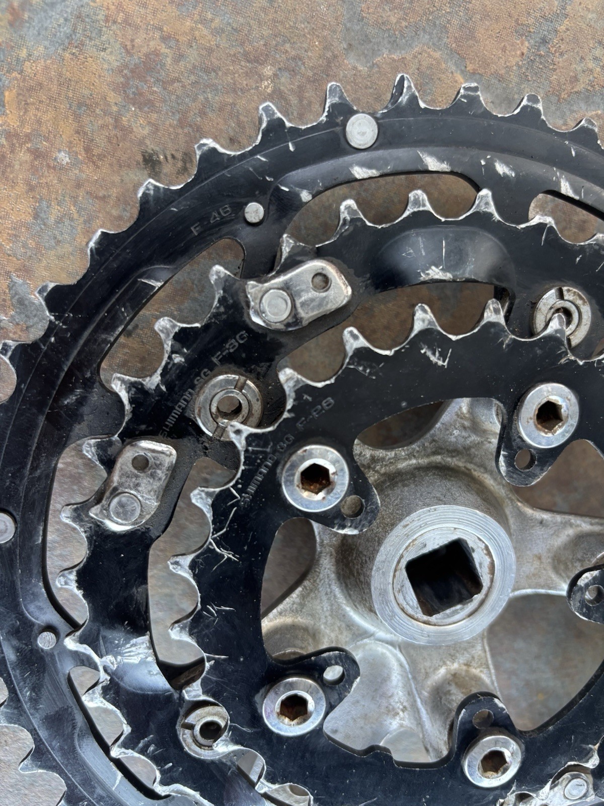 Shimano Deore FC-MT60 Triple MTB/Touring Crankset 46/36/26 175mm Arms
