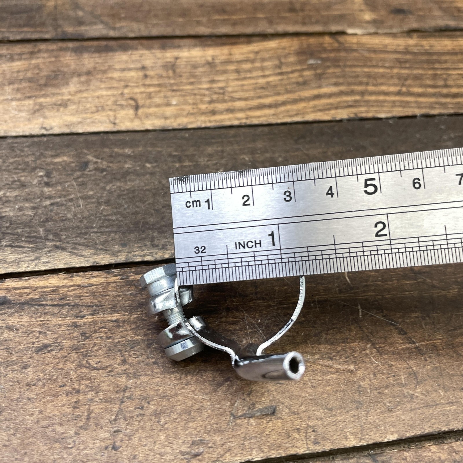 Vintage Huret Shift Cable Guide Silver Steel 1in France Bicycle Bike