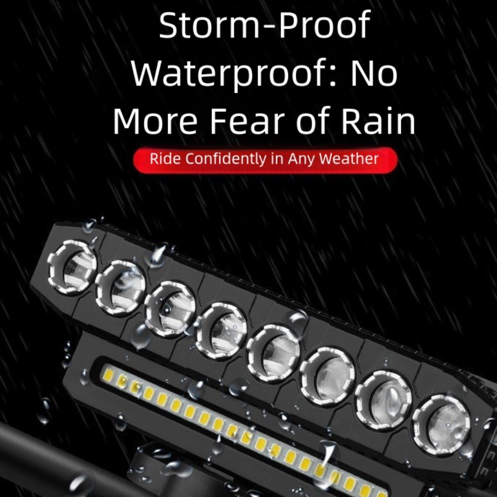Front LED Bicycle Light with Bell and High Loudness for Safe Night Riding