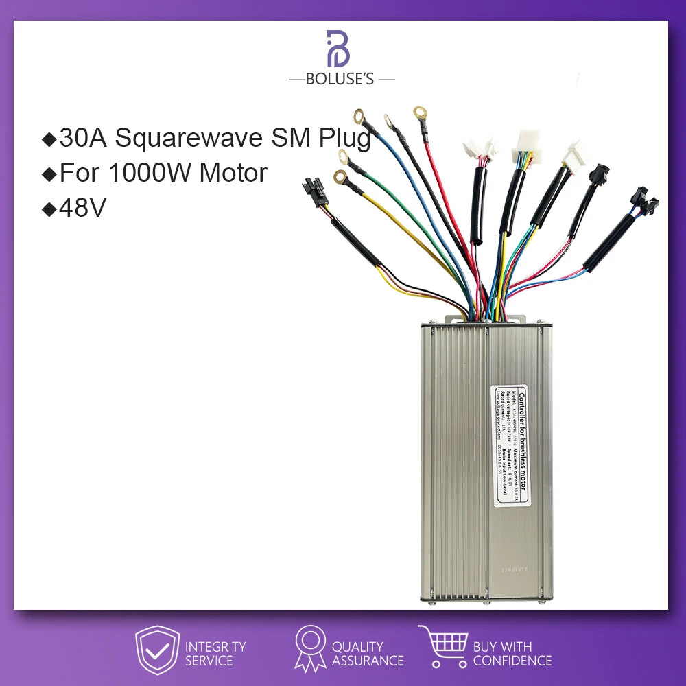 E-bike Square Wave Controller SM Plug 250W-3000W 15A-50A Motor Ebike Accessories
