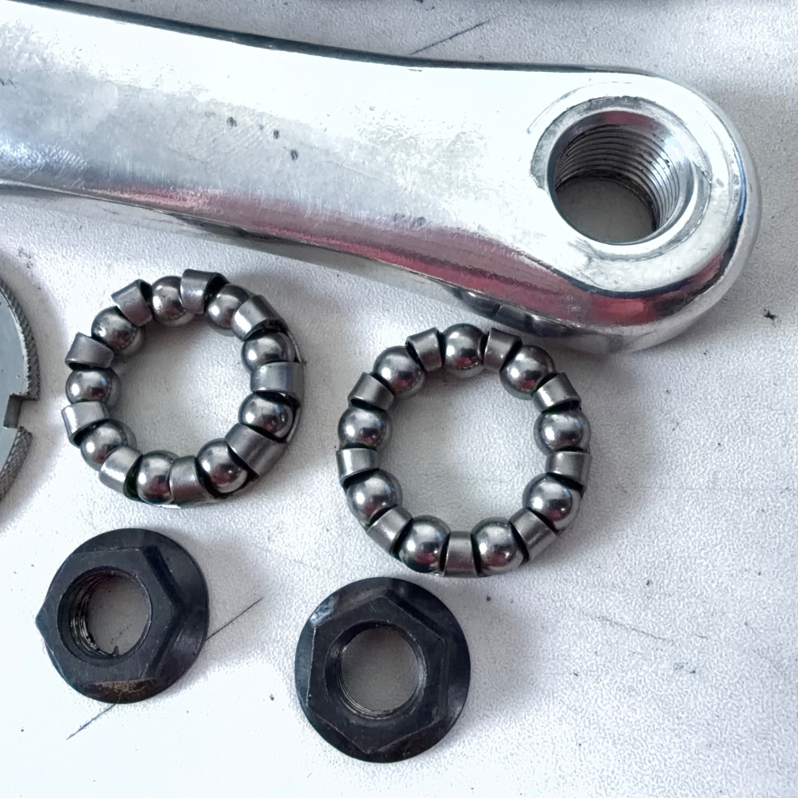Sugnio Vintage GC Triple 110/74 Crankset Square Taper 175mm Arms w BB & Dustcaps