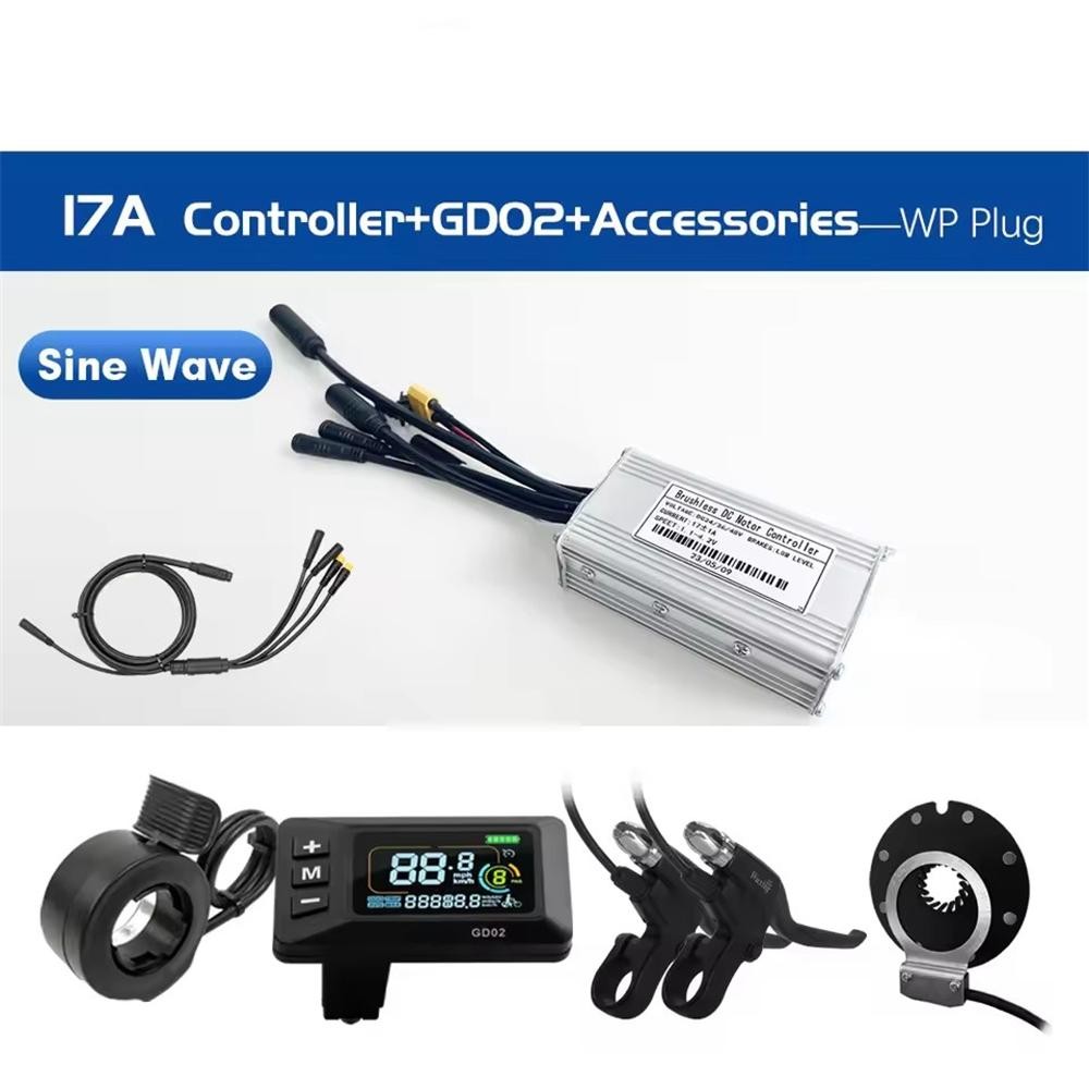 E-bike 17A 26A 30A 3 Mode Sine Wave Controller 36V 48V 250W-1000W w/ Display Set