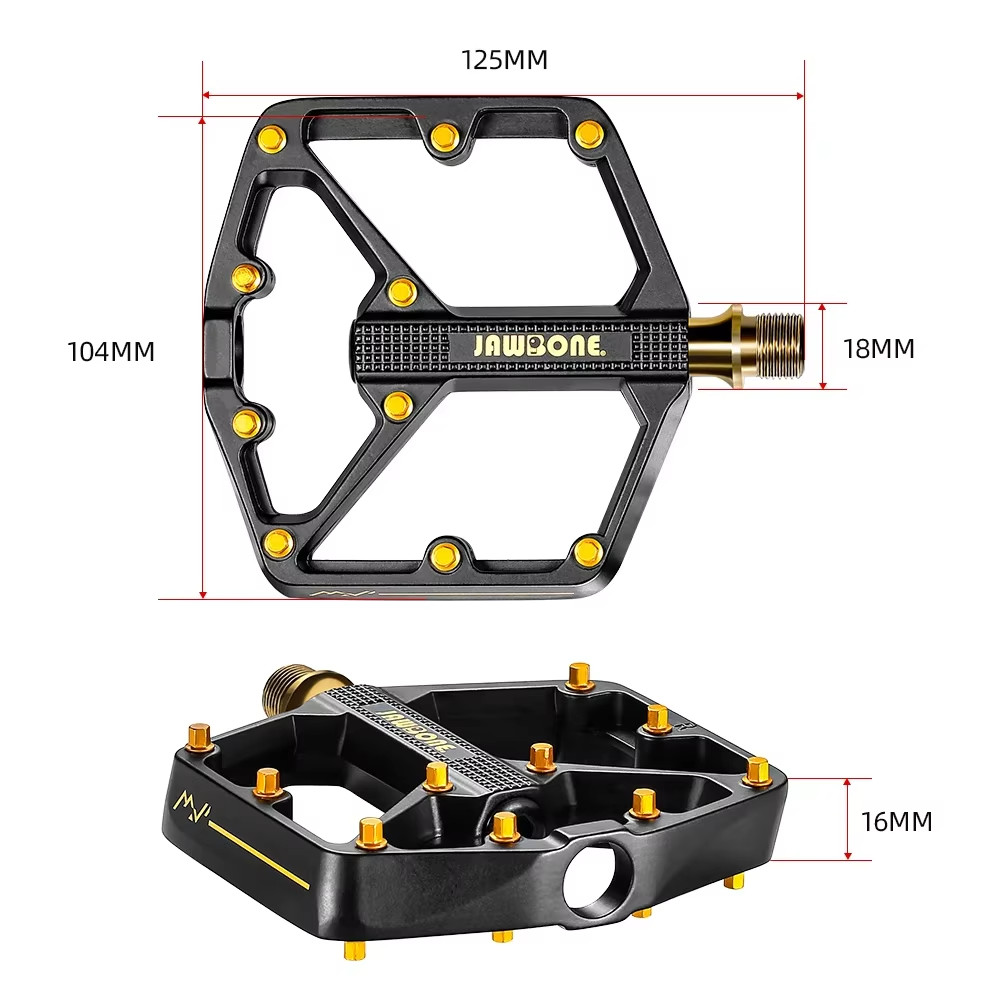 MTB Flat Bike Pedals 9/16″ Aluminum Alloy Sealed Bearing Platform Bicycle Pedals