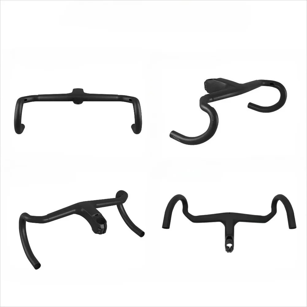 Carbon Fiber Aero Road Bike Integrated Handlebar with Stem Angle -7° Accessories