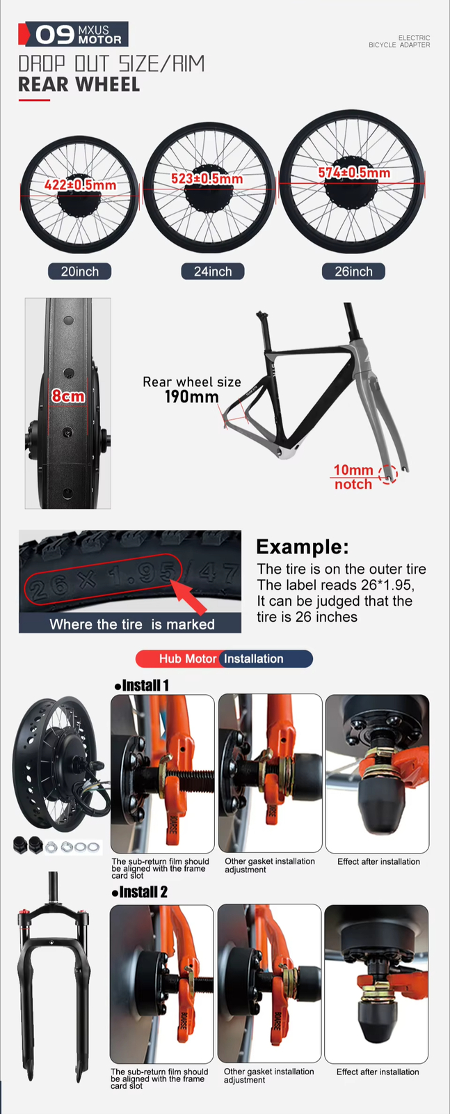 48V 2000W Snow E-bike Conversion Kit 4.0 Tyre Rear Cassette Hub Motor Wheel