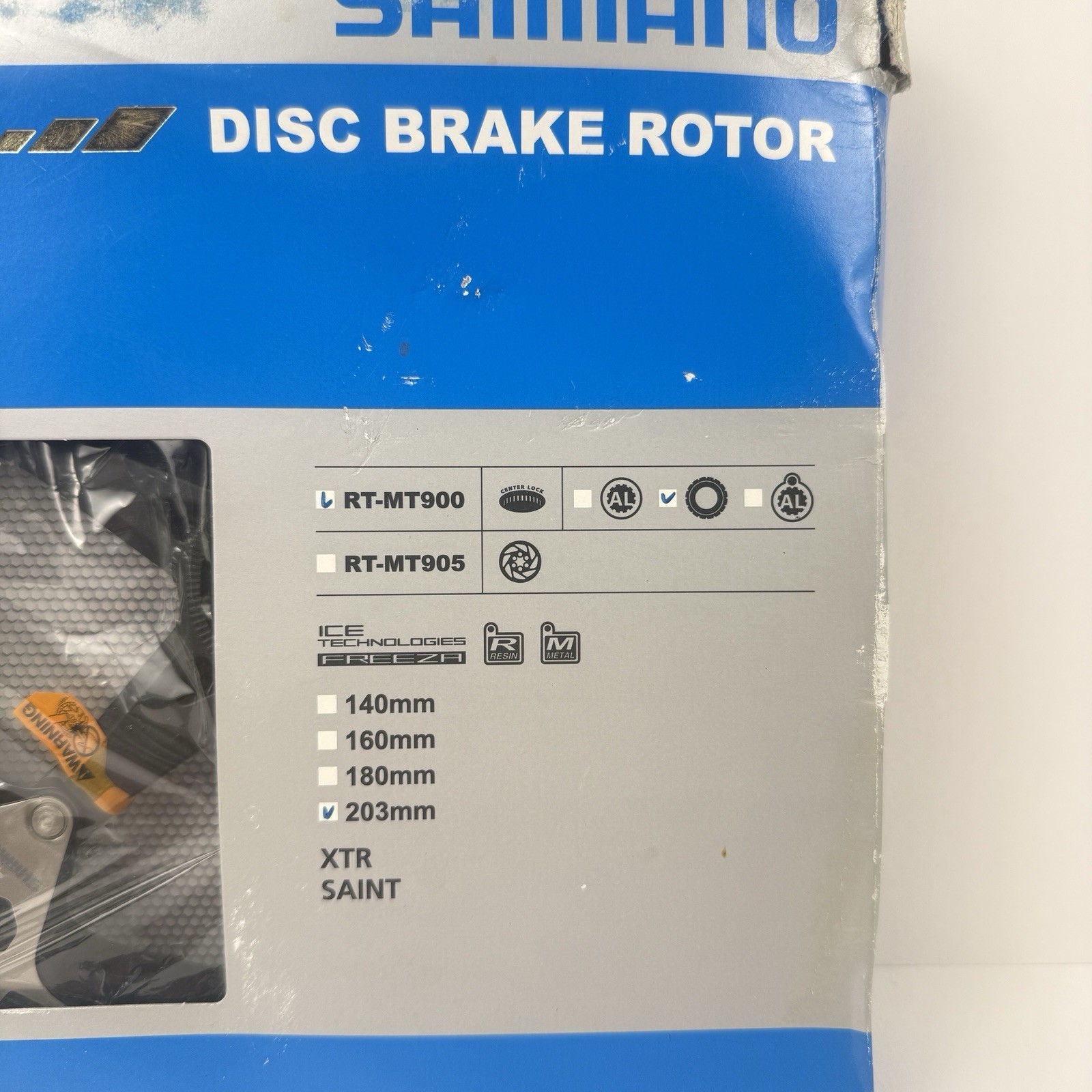 Shimano XTR/SAINT Disc Brake Rotor RT-MT900 203mm Center Lock ICE Tech Freeza