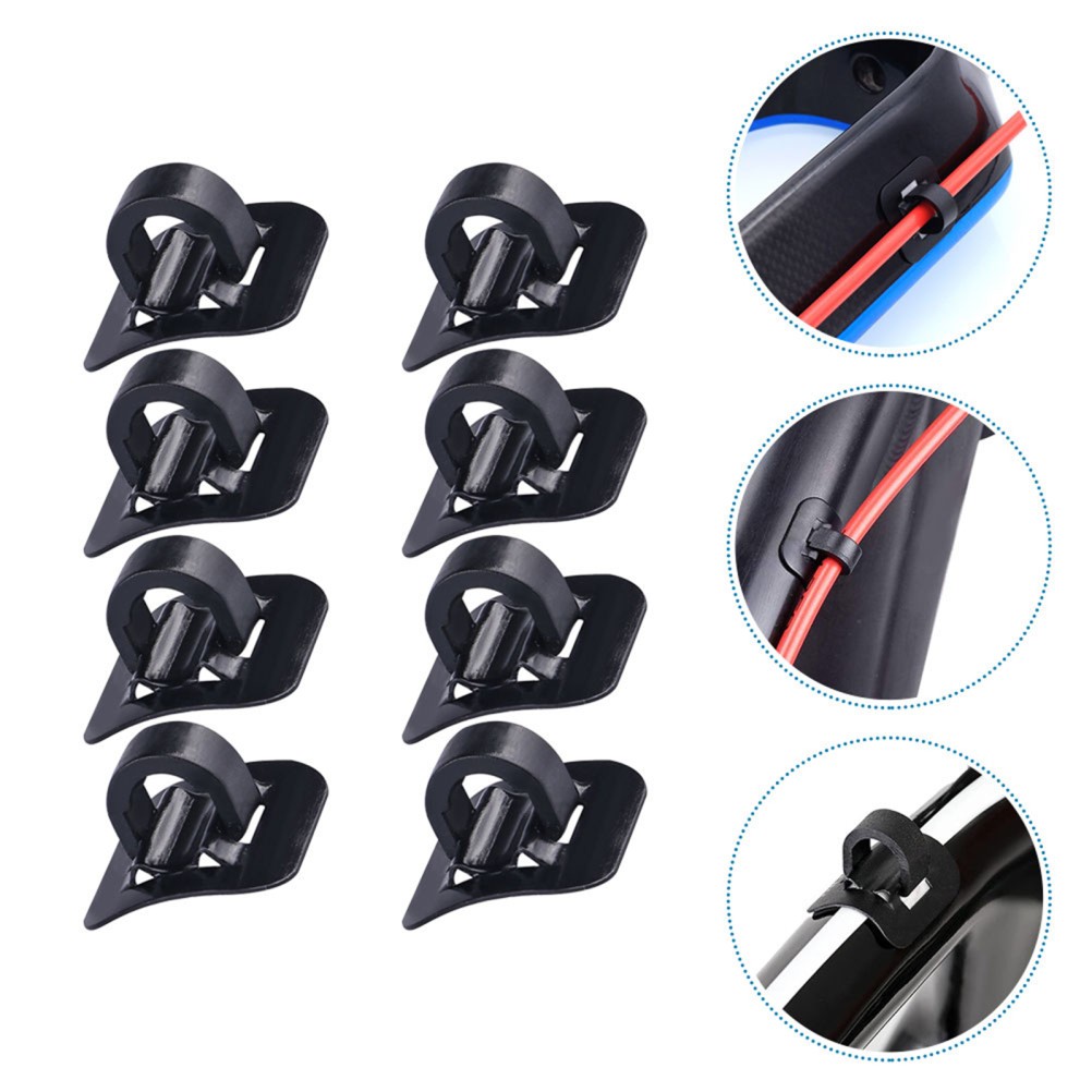 16Pcs Durable Bike Cable Clips Aluminum Alloy and Plastic Brake Line Clamps